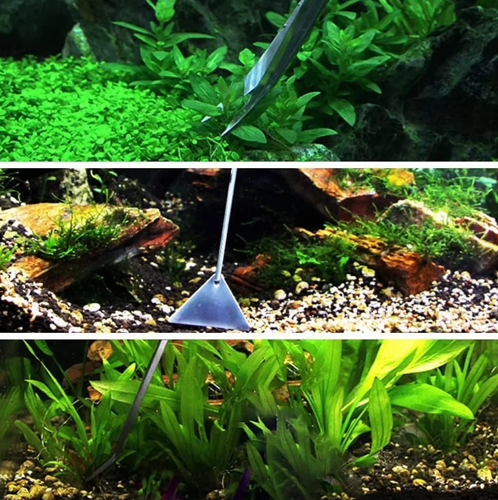 6 Pièces Outil Aquarium Acier Inoxydable 6 en 1 Aquascaping Tools