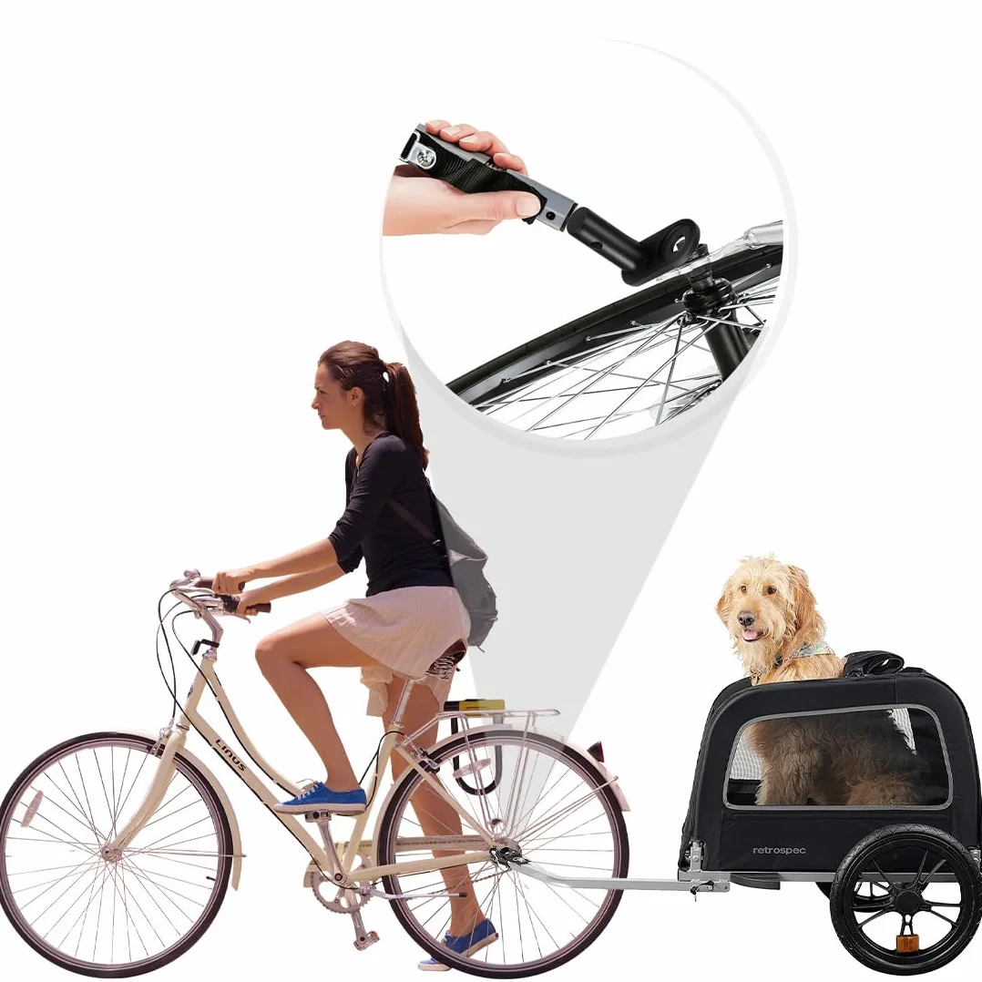 Attelage de Remorque de Vélo, Coupleur pour Remorque Velo Animaux Chariot (Angle Droit)