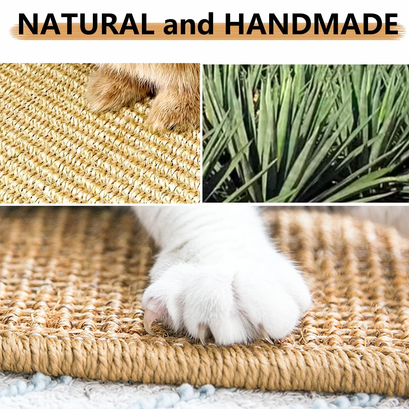Tapis à gratter naturels pour lapin, soin des griffes, jouet à mâcher pour cage, lot de 2