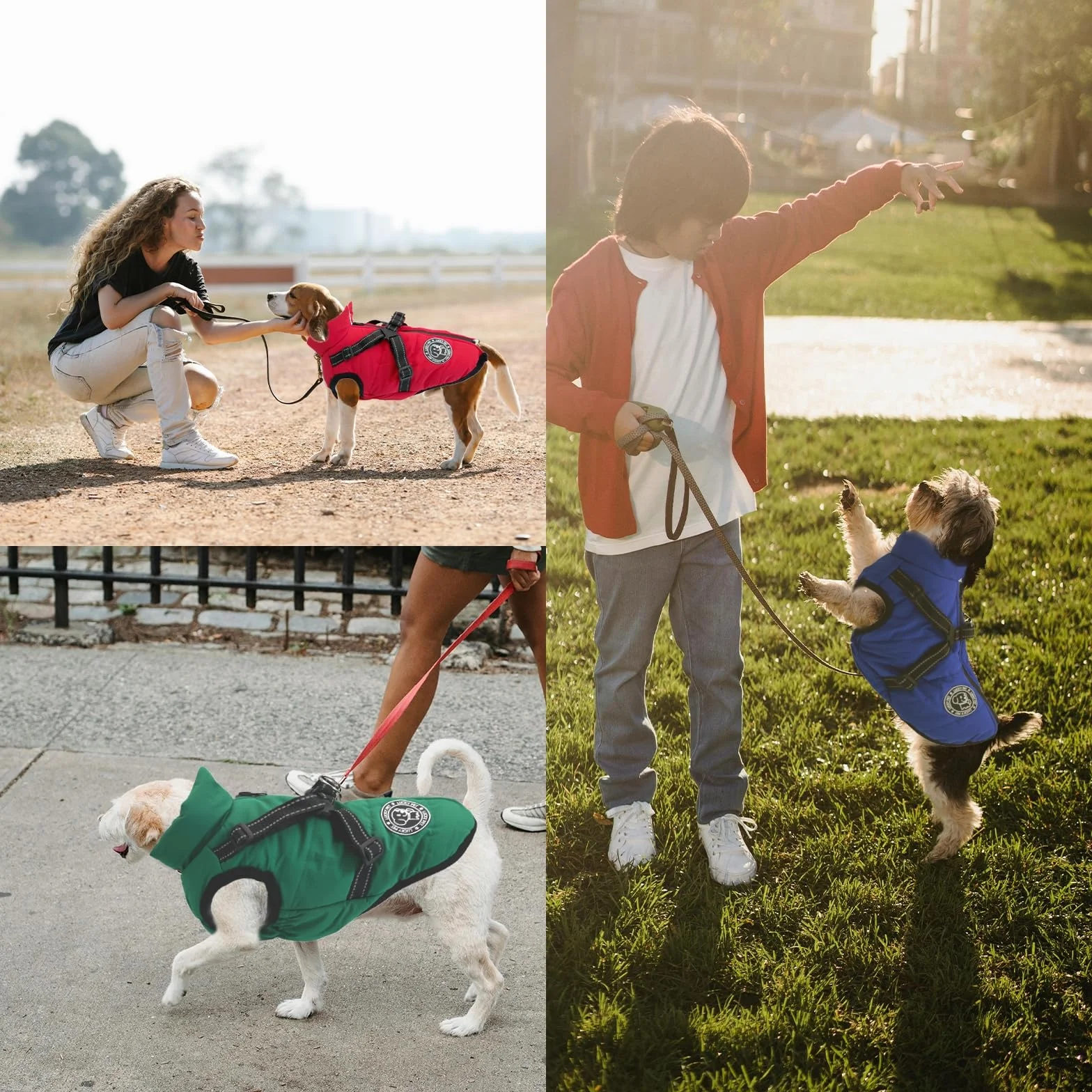 Manteau Imperméable pour Chien avec Harnais - Veste d'Hiver Chaude, Gilet pour Petits et Moyens Chiens