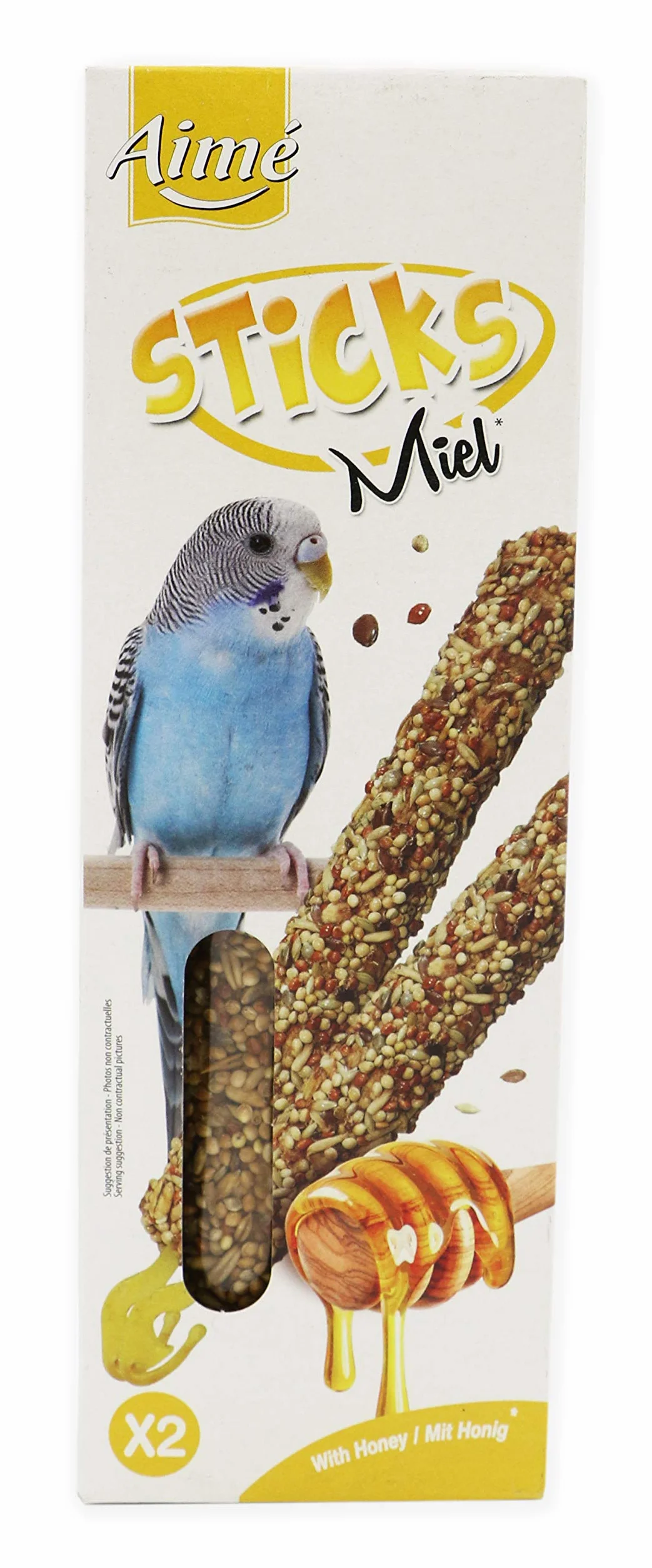 Aime Baguettes au Miel pour Perruches 2 Croustillantes
