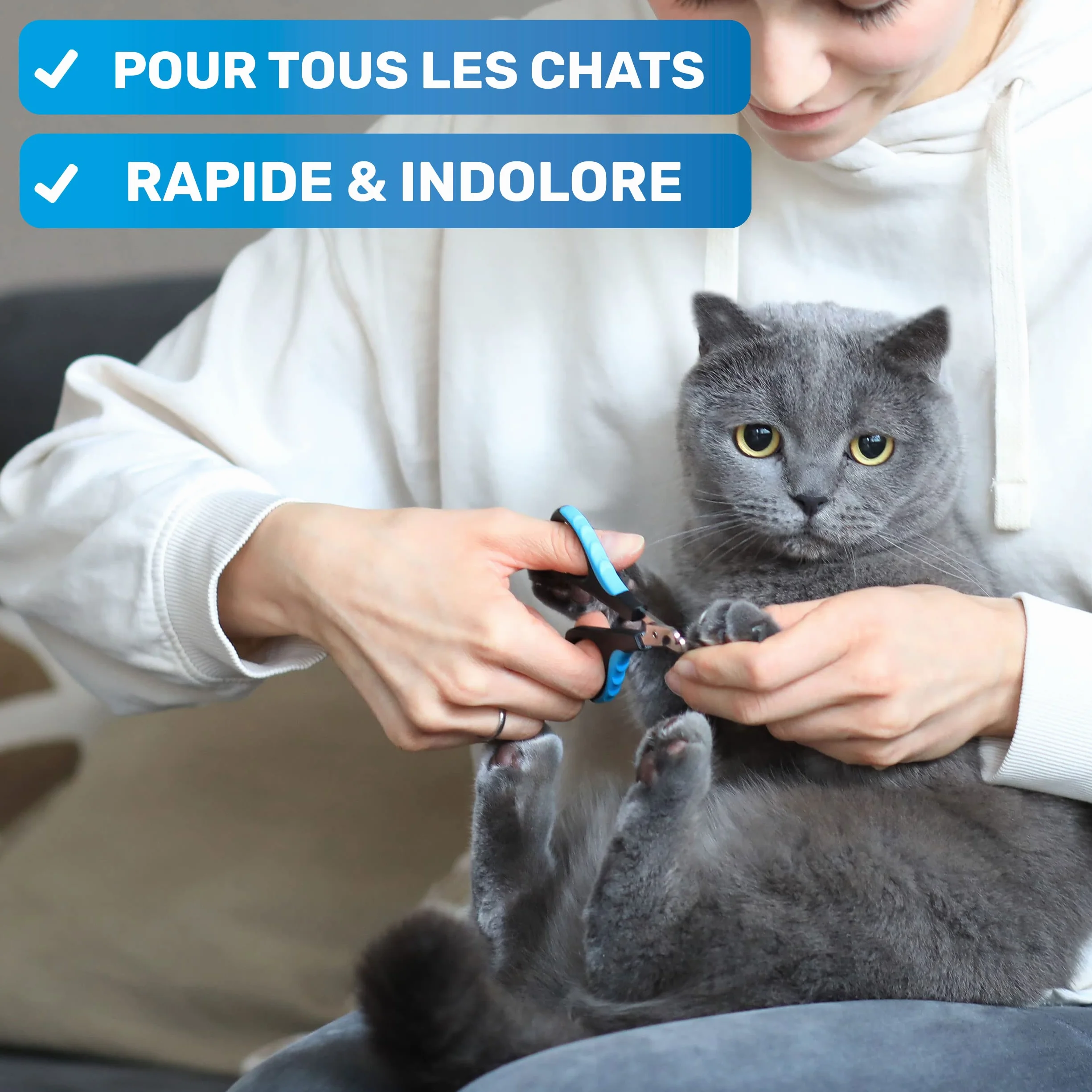 BluePet Coupe Griffes Chat et Chien & Lapin, Coupe-Ongle Mini Pour Rongeur, Pince Griffe Chats & Chiens Petits