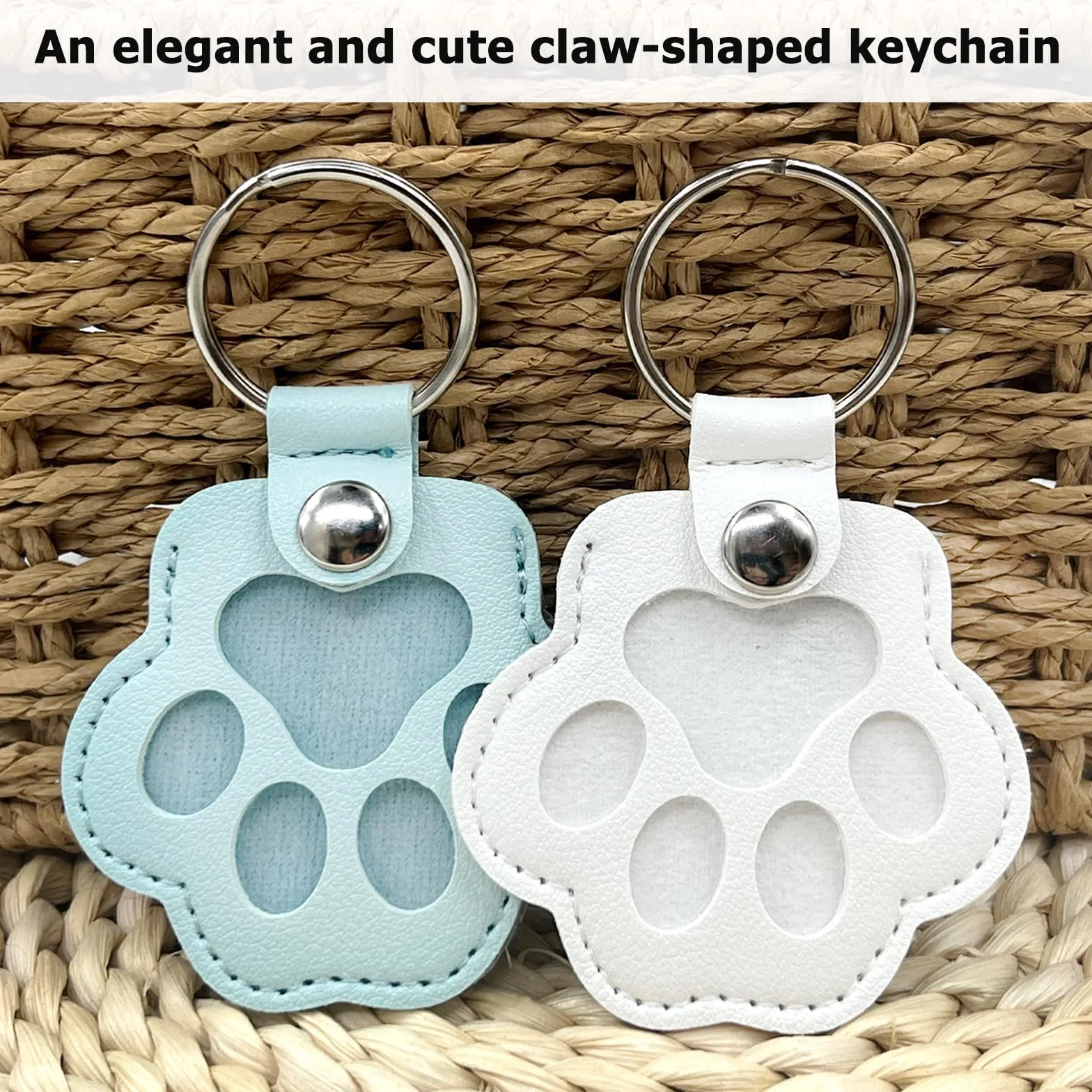 Porte-clés commémoratif en cuir patte de chien et chat, boîte à souvenirs personnalisée pour poils d'animaux