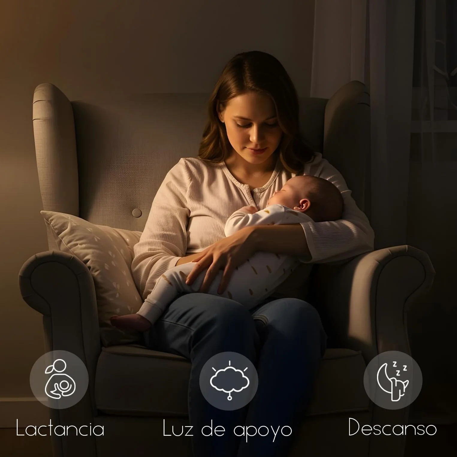 Lampe murale LED pour chambre d'enfant DEHOME - Lampe bébé blanc chaud personnalisée Nube