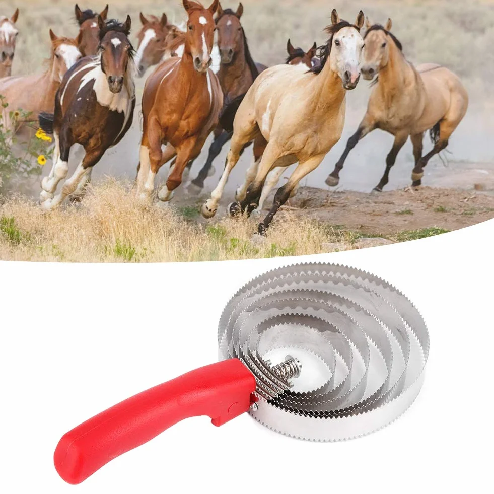 Brosse à cheval professionnelle, peigne à curry pour soins équins, ensemble de toilettage pour grands chevaux