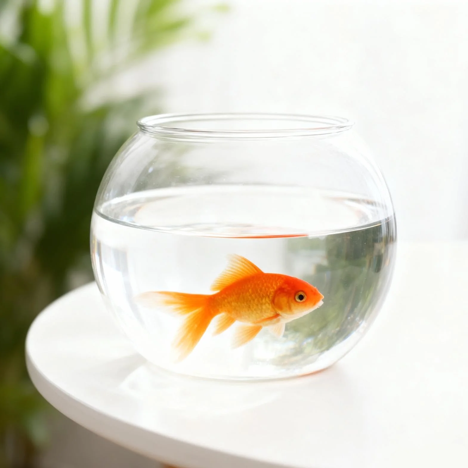 Petit aquarium décoratif transparent à bulles pour décoration de table
