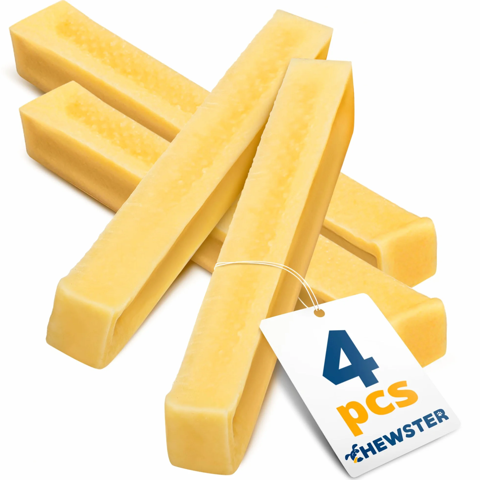 Os à mâcher au Fromage pour Chien - Snacks longue durée, Lait Naturel (136 g, Taille S, Lot de 4)