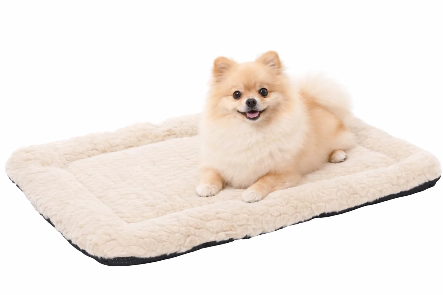 Panier Chien Coussin Naya Beige 55,5 x 38,5 x 2 cm Peluche Lavable 30°C Fond antidérapant