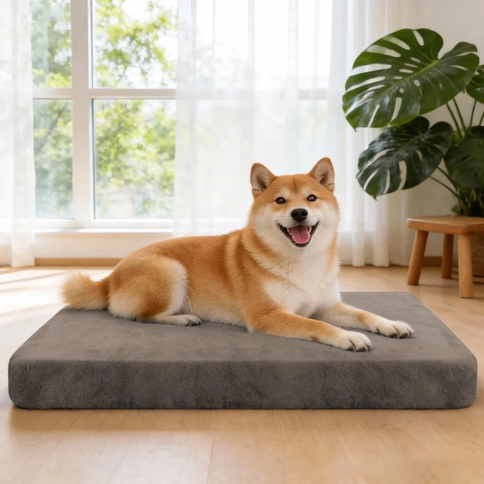 DUJUIKE Housse de Remplacement pour Chien imperméable en Velours Lavable (Café, M)