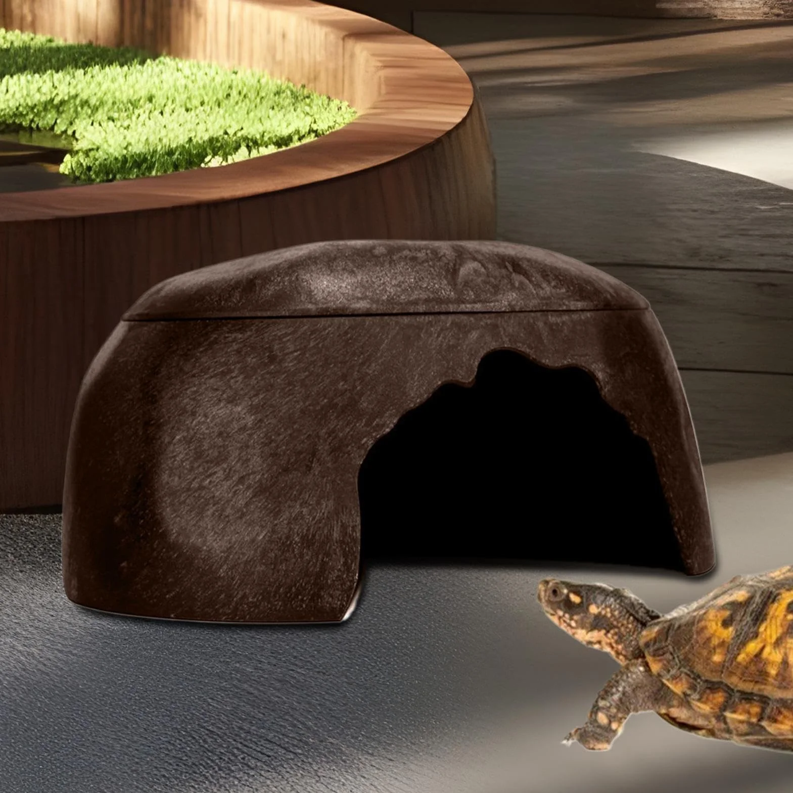 Cachette pour Reptiles, Abri pour Grenouilles, Lézard avec 3 Éviers pour Gecko, Barbu, Dragon