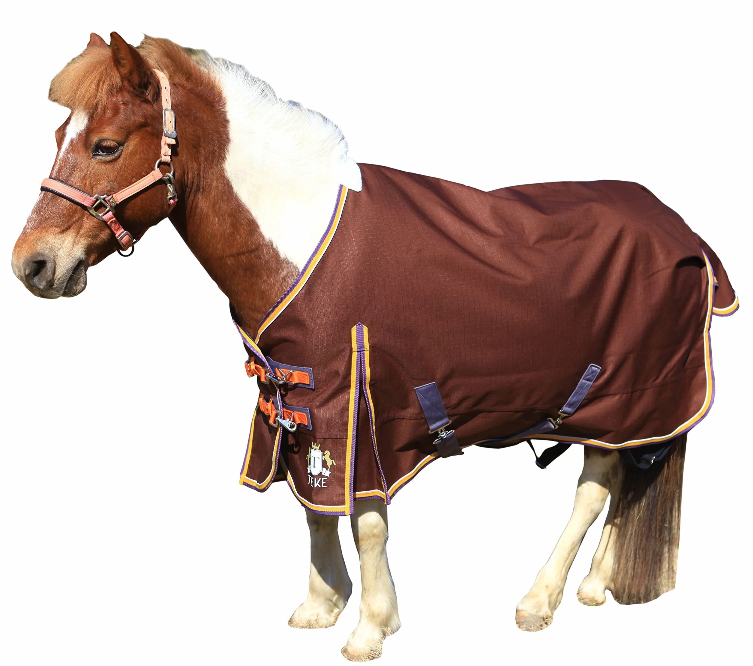 Couvertures et feuilles de cheval Deluxe Turnout 1200D imperméables respirantes sans remplissage 51-87 pouces