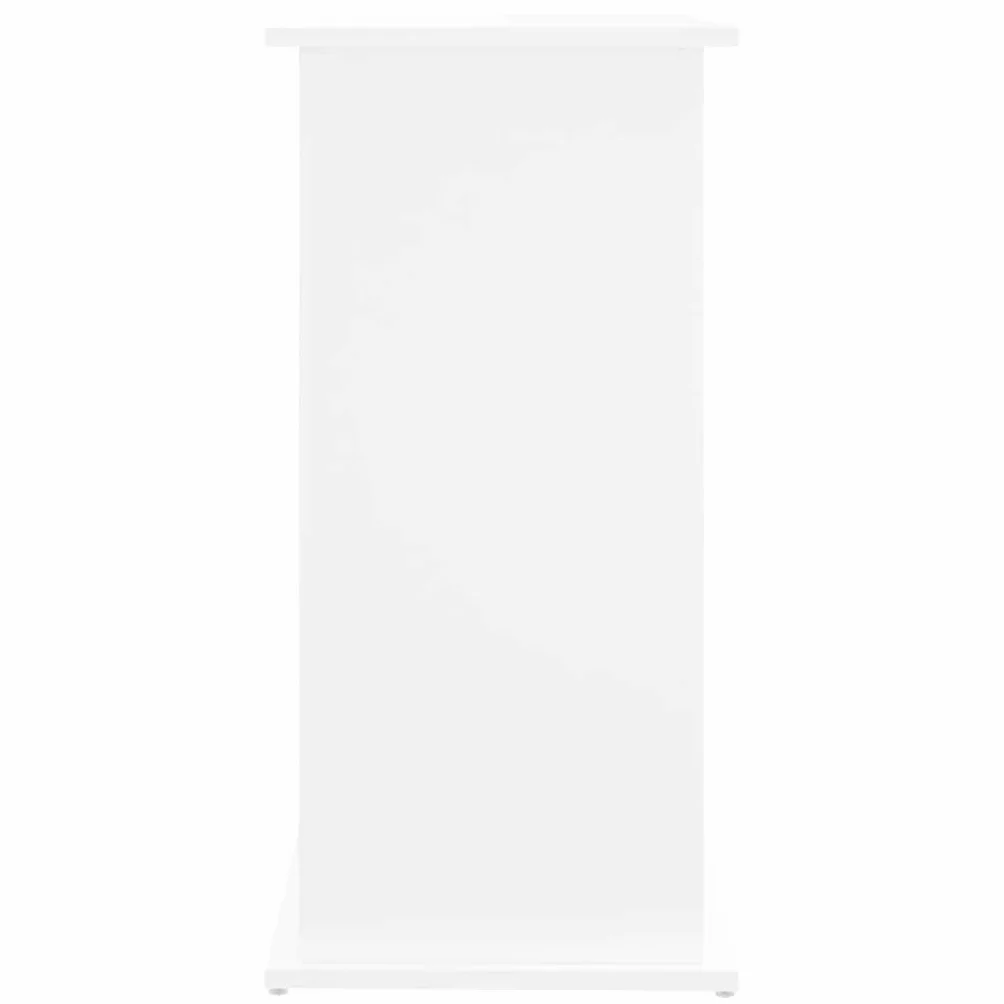 vidaXL Support pour Aquarium, Armoire 4 Compartiments, Meuble Rangement Intérieur, Blanc Bois d'Ingénierie