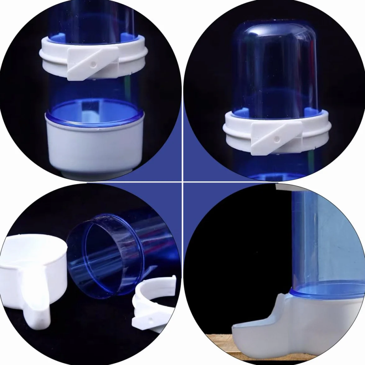 Toyvian Lot de 6 Abreuvoirs Automatiques pour Perroquets 240 ML en Plastique Solide