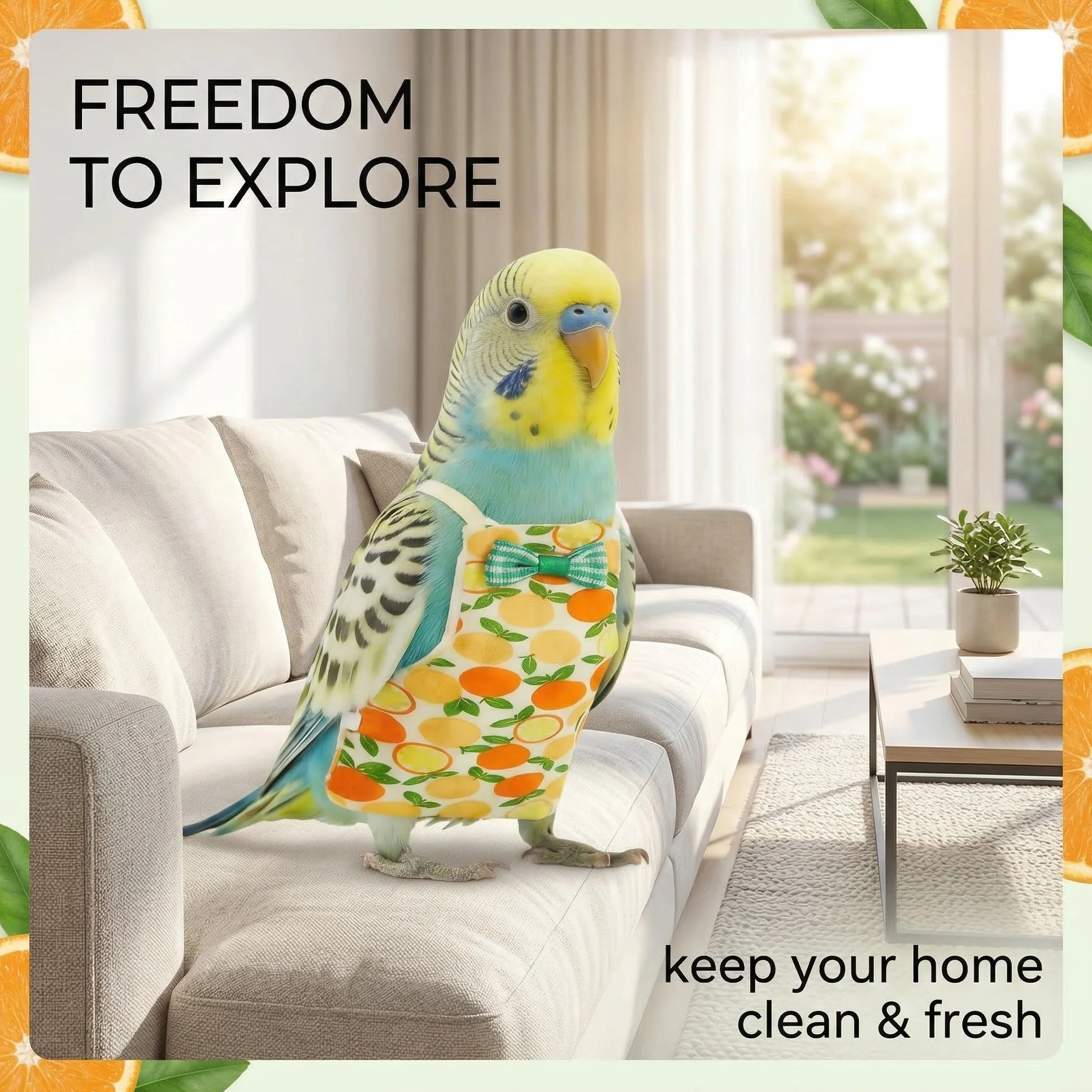 Couches Réutilisables pour Perroquets Imperméables Lavables pour Cockatiel Perruche Mini Ara Canari