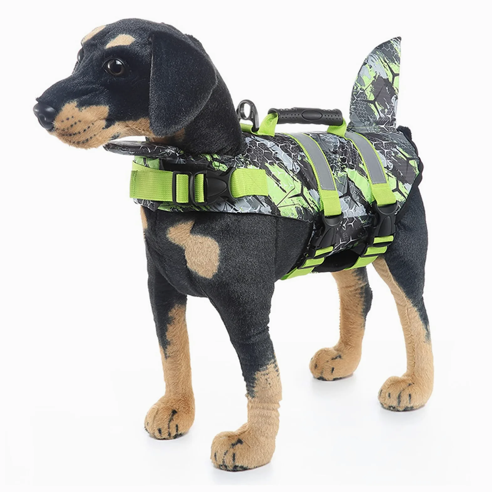 Gilet de Sauvetage pour Chien, Boucle à Dégagement Rapide, Gilet de Sauvetage Confortable pour Chien avec Anneau en D Durable et Sangle Réglable pour Le Surf (L)