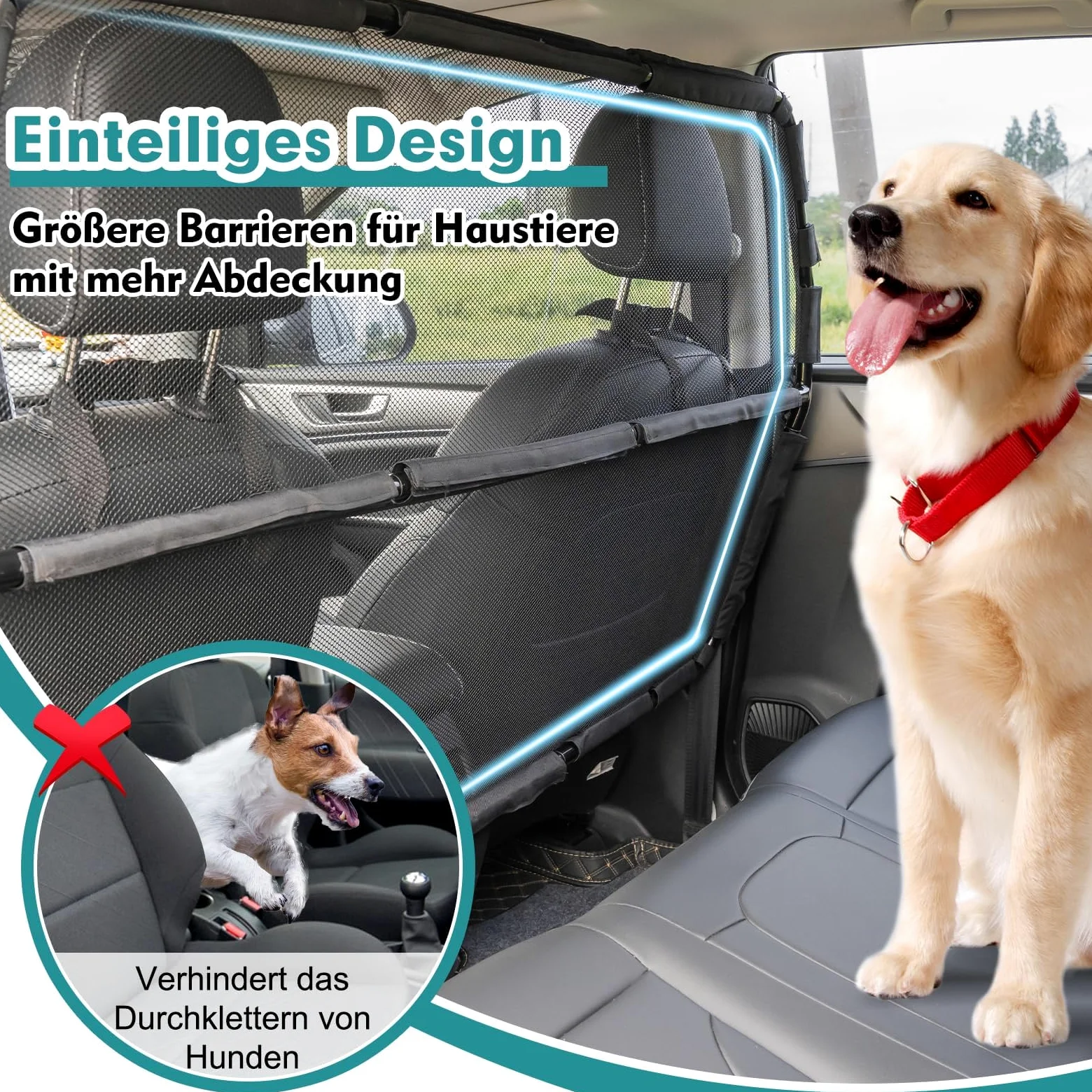 Snagle Paw Grille pour chien de voiture, 127 cm de large