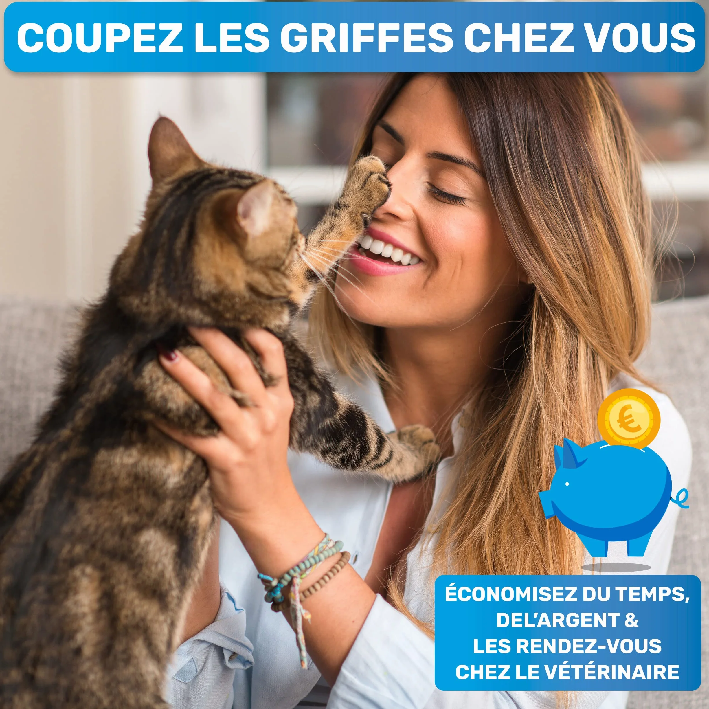 BluePet Coupe Griffes Chat et Chien & Lapin, Coupe-Ongle Mini Pour Rongeur, Pince Griffe Chats & Chiens Petits