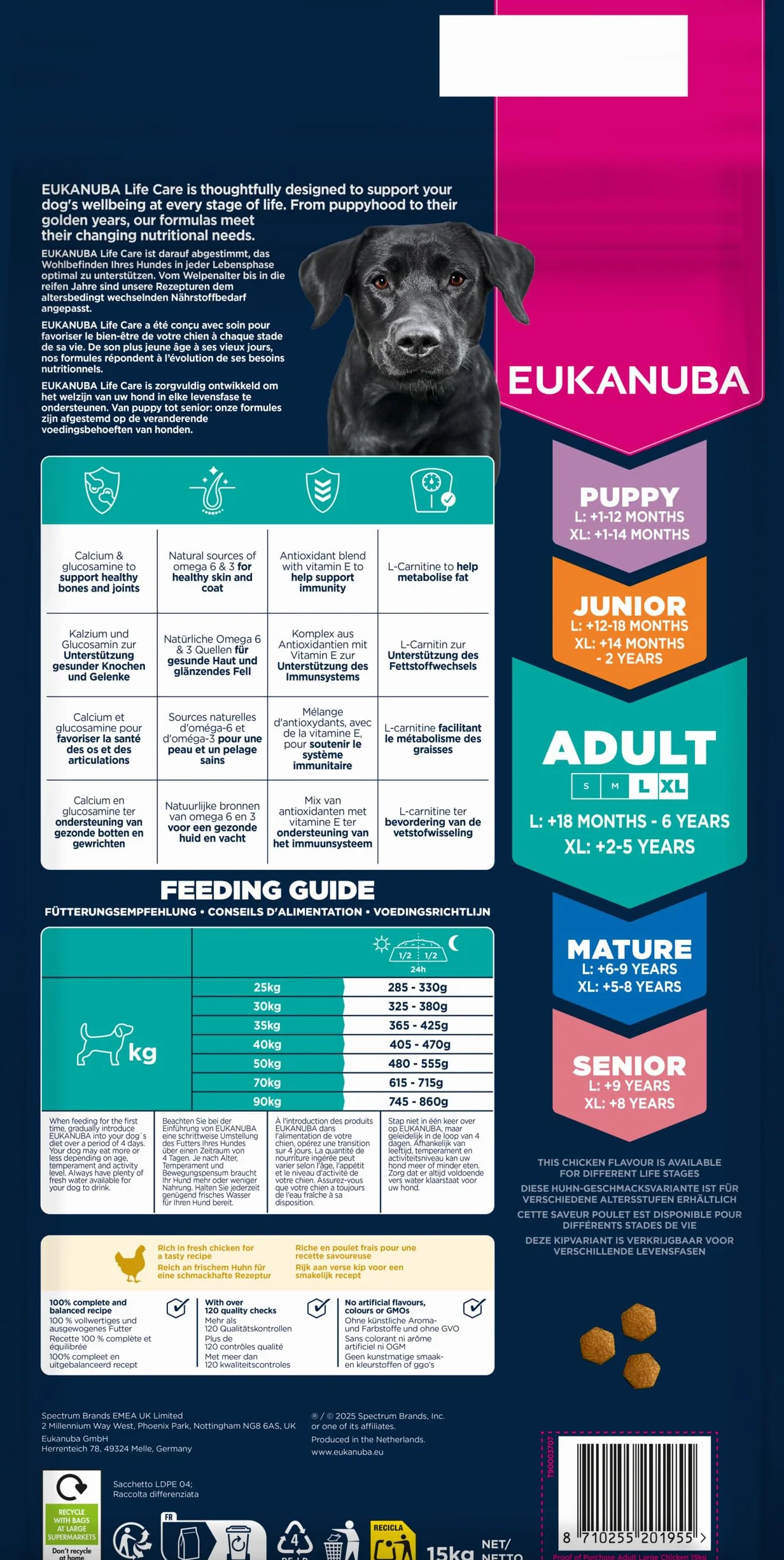 EUKANUBA Life Care Croquettes Chien Adulte Grande Race 15 kg