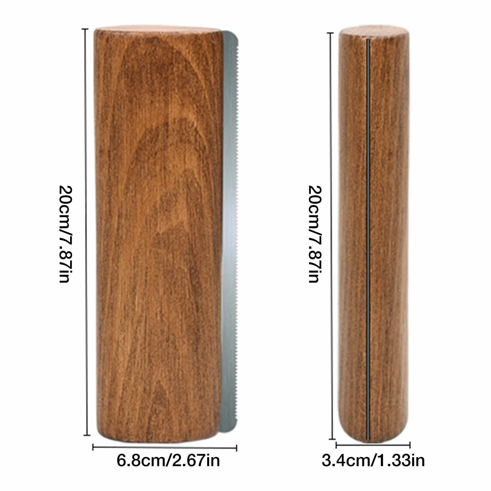 Brosses à cheval pour la mue en acier inoxydable avec manche en bois - Outil de délestage ergonomique