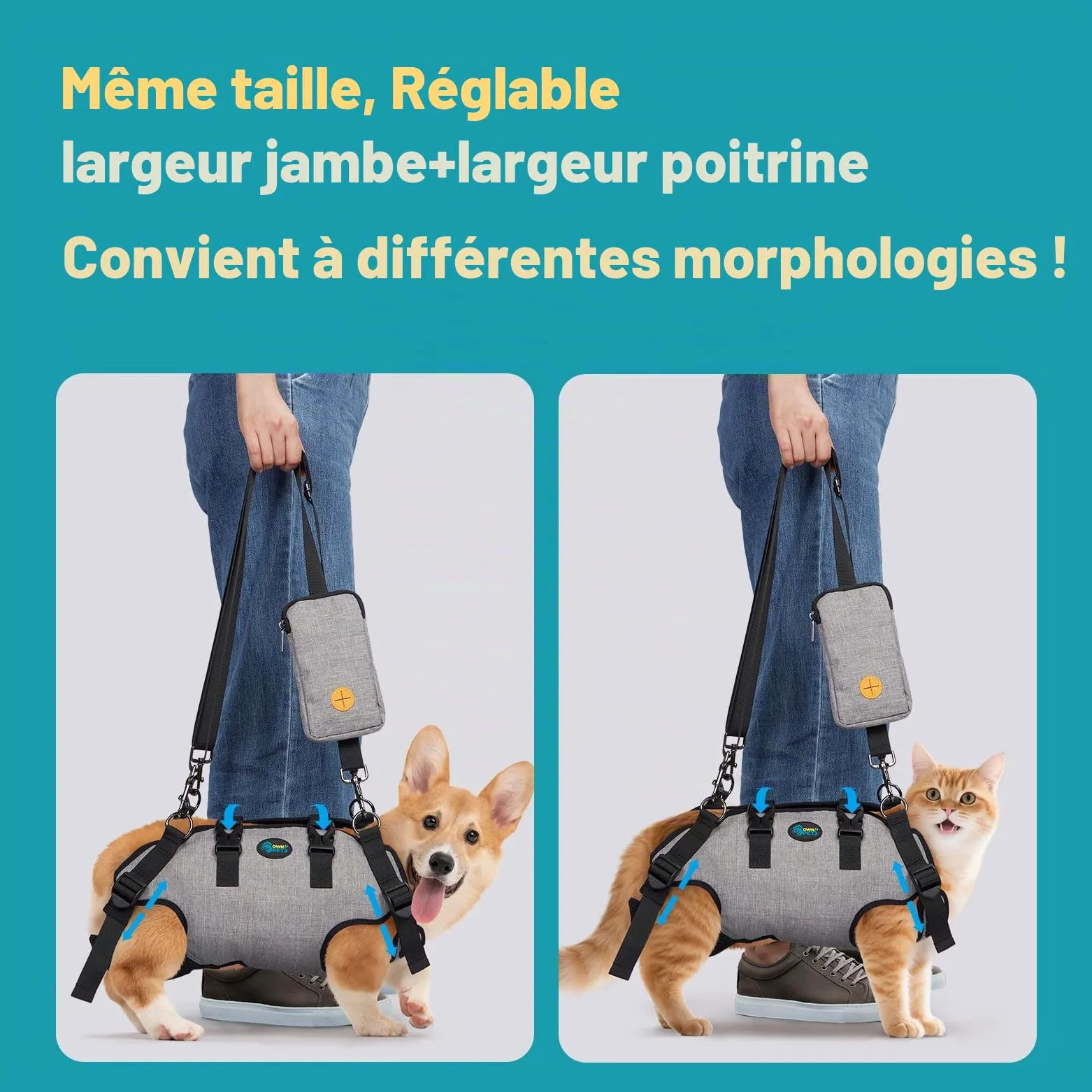 FITNATE Ownpets Sac de transport pour chien et chat Taille M