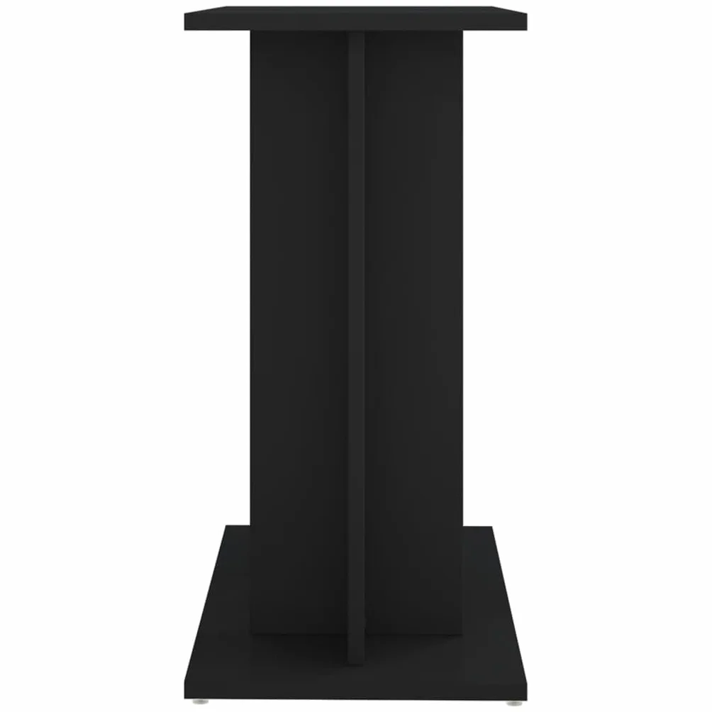 vidaXL Support pour Aquarium, Armoire 3 Niveaux, Meuble de Base avec Rangement, Noir Bois d'Ingénierie
