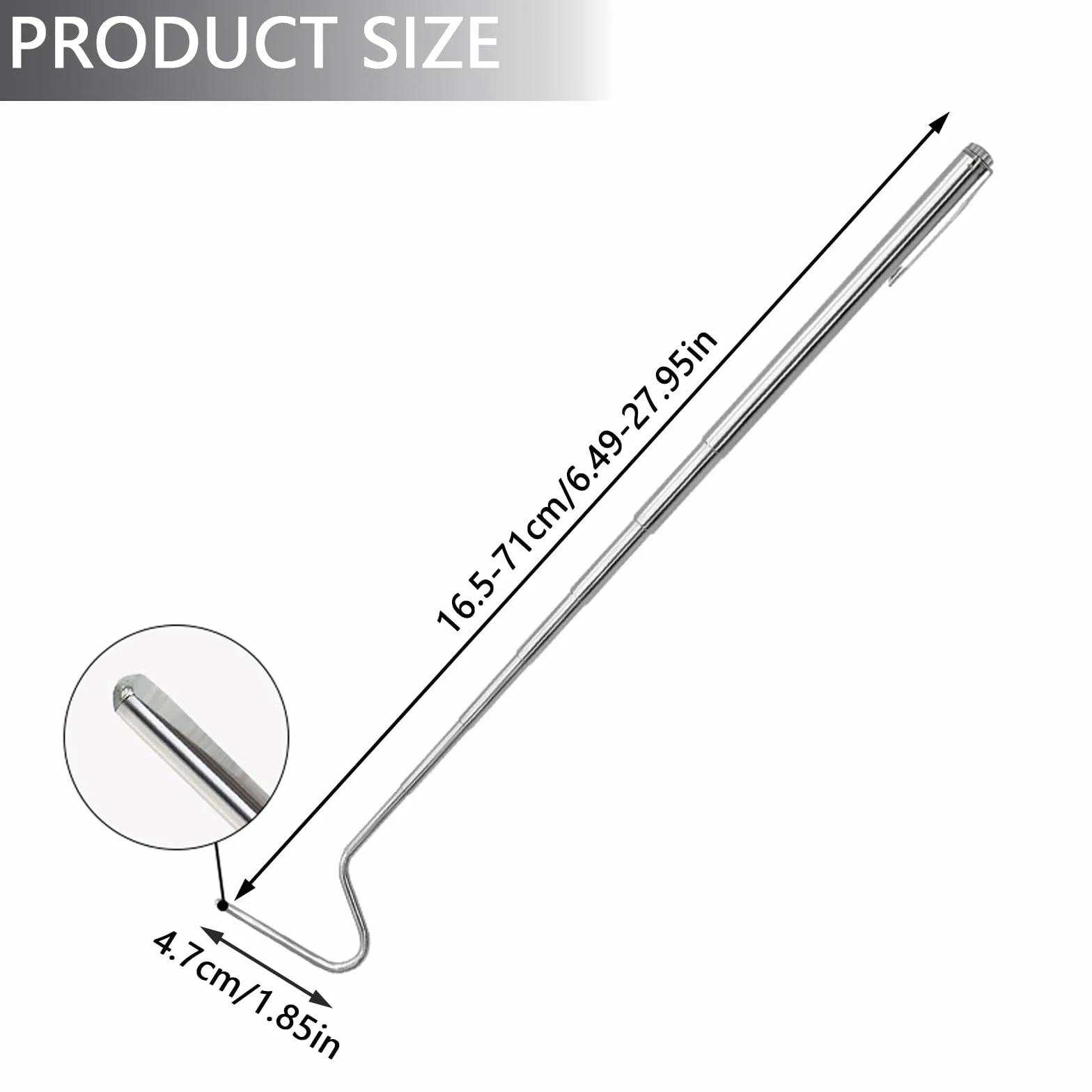 Crochet télescopique en acier inoxydable pour reptiles