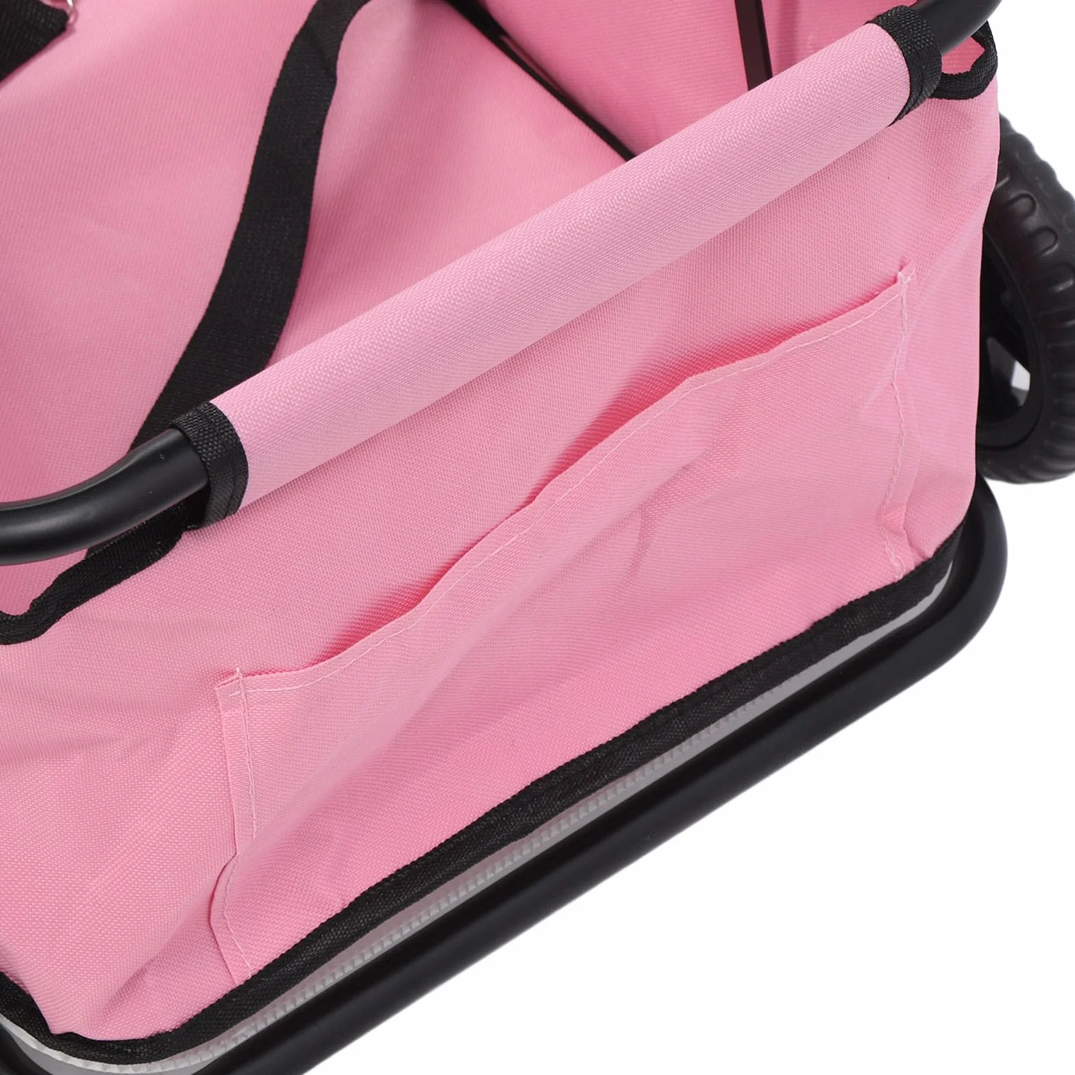 Chariot de Transport pour Chiens et Chats, Poussette Pliable 4 Roues, 51 x 35 x 23 cm
