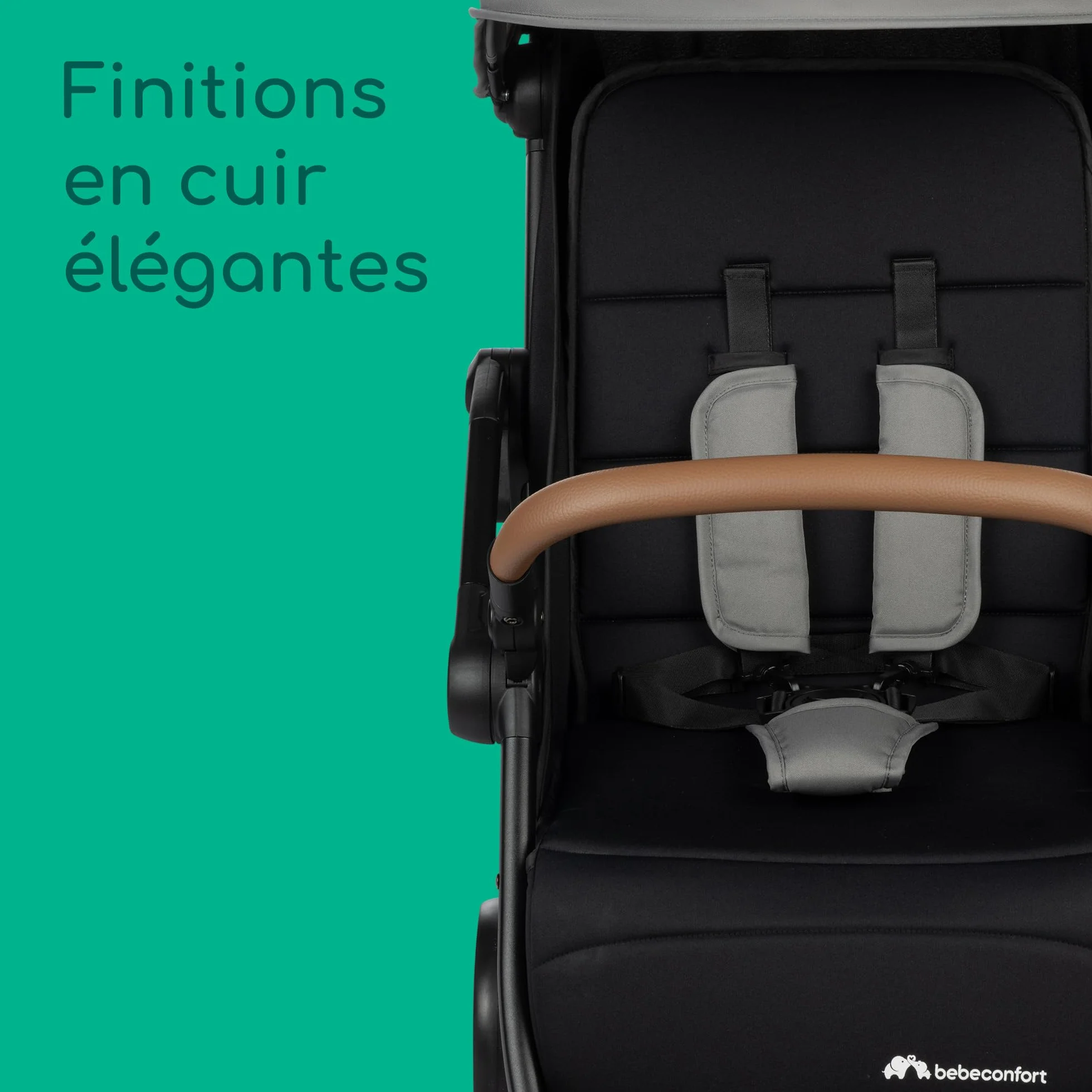 Bebeconfort Sunlite poussette canne compacte 0-4 ans 22 kg légère 7,2 kg 3 positions inclinaison inclinable d'une main grand panier Tinted Grey