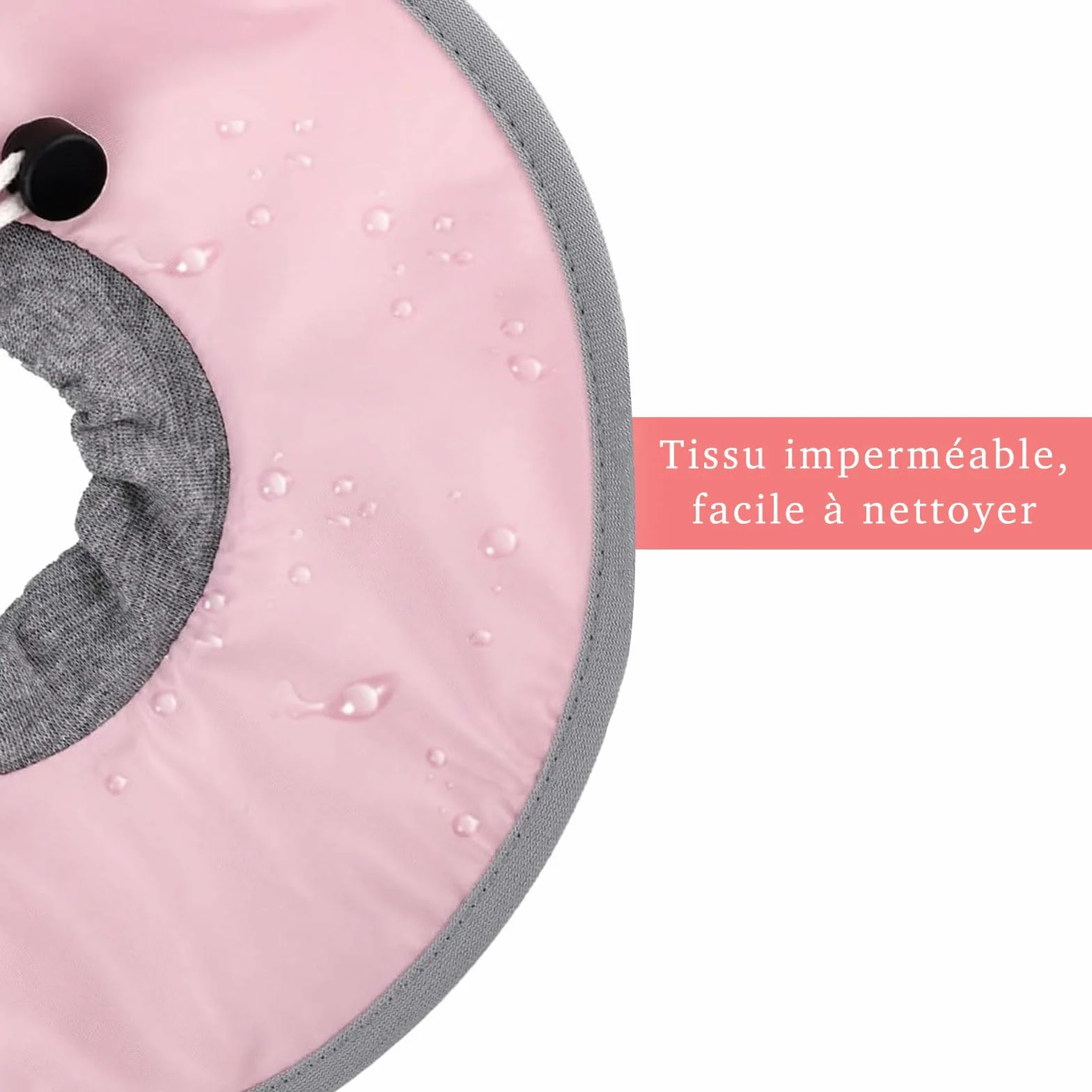 Collerette Chat Anti Léchage Réglable pour Chirurgie GIONAR Rose