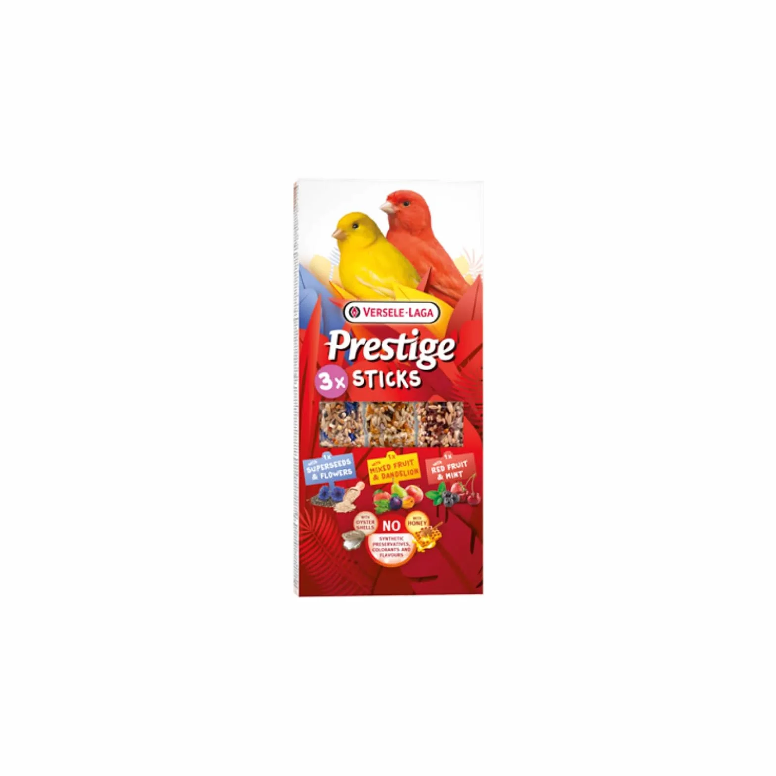 Versele-Laga Prestige Sticks Canaris Triple Variety Pack de 4 x 90 g Snack pour canaris