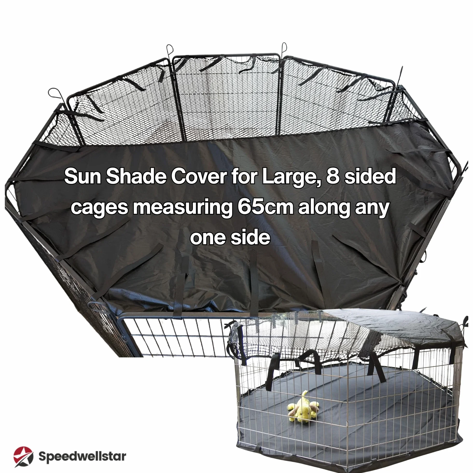 Speedwellstar Cage Chien Course Ombre Soleil Stylo Housse Animal de Compagnie
