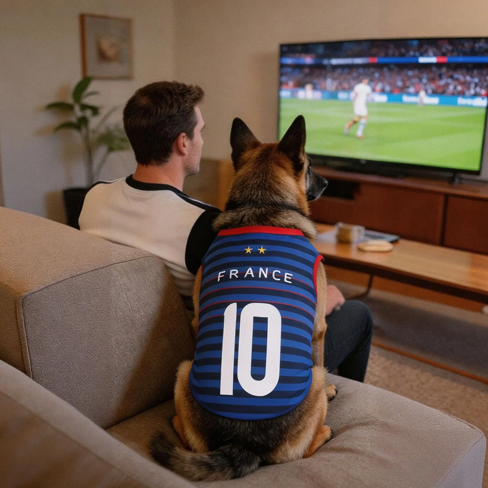Maillot de Foot pour Chien sans Manches Thème National Vêtement de Sport T Shirt Petit Moyen Grand Chien