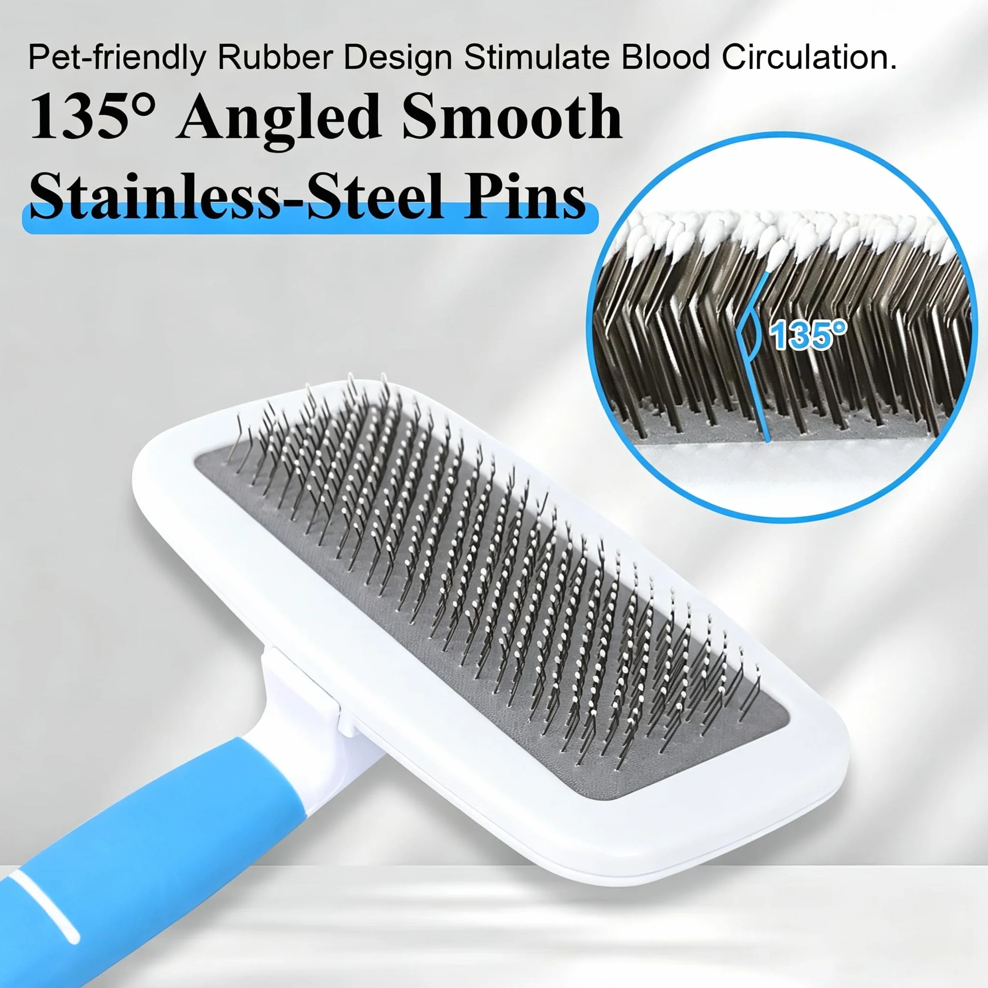 Brosse pour bouledogue français, douce pour la peau, bleu