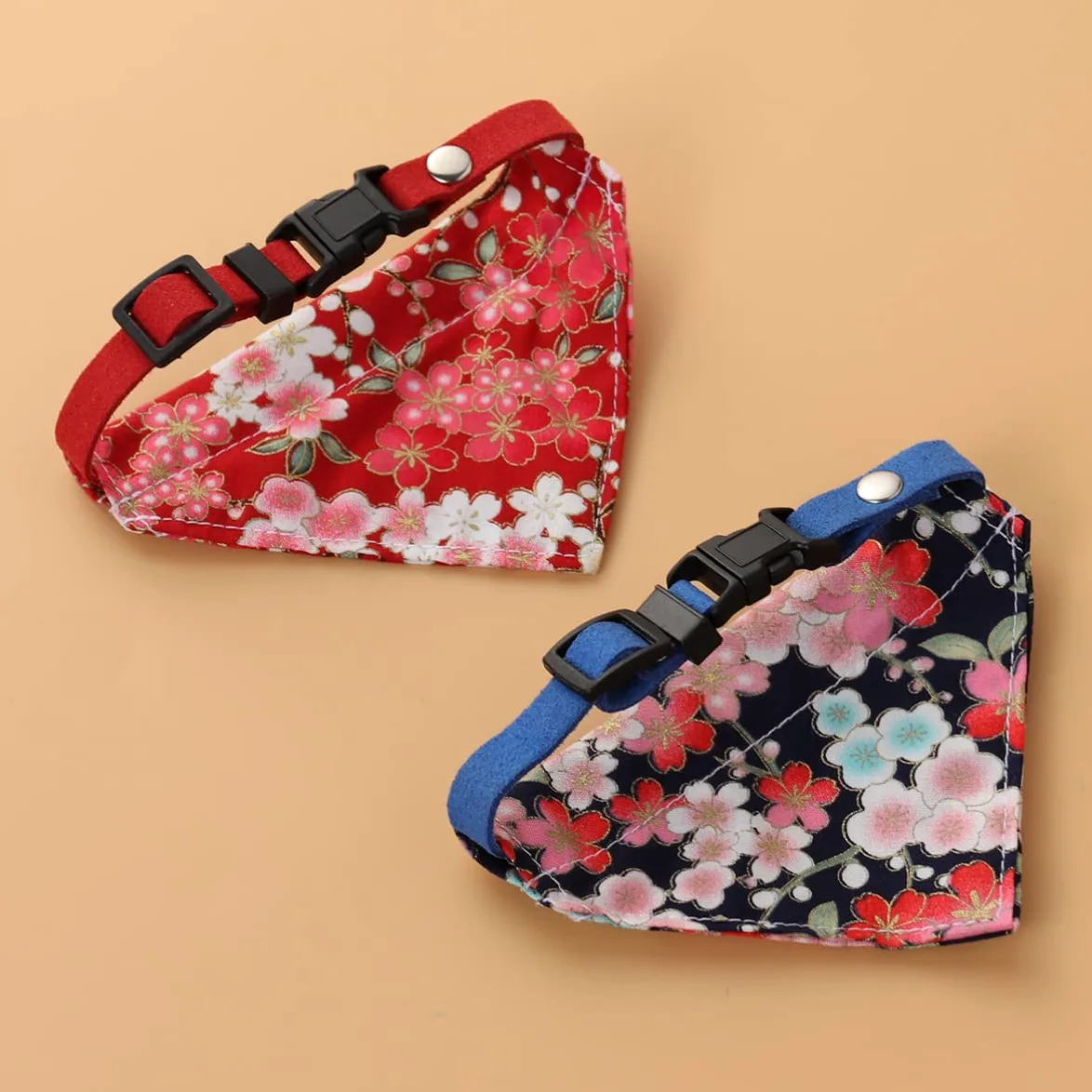minkissy 6pièces Bandana Chien Triangle Motif Ajustable Accessoires Animaux Modèles Aléatoires