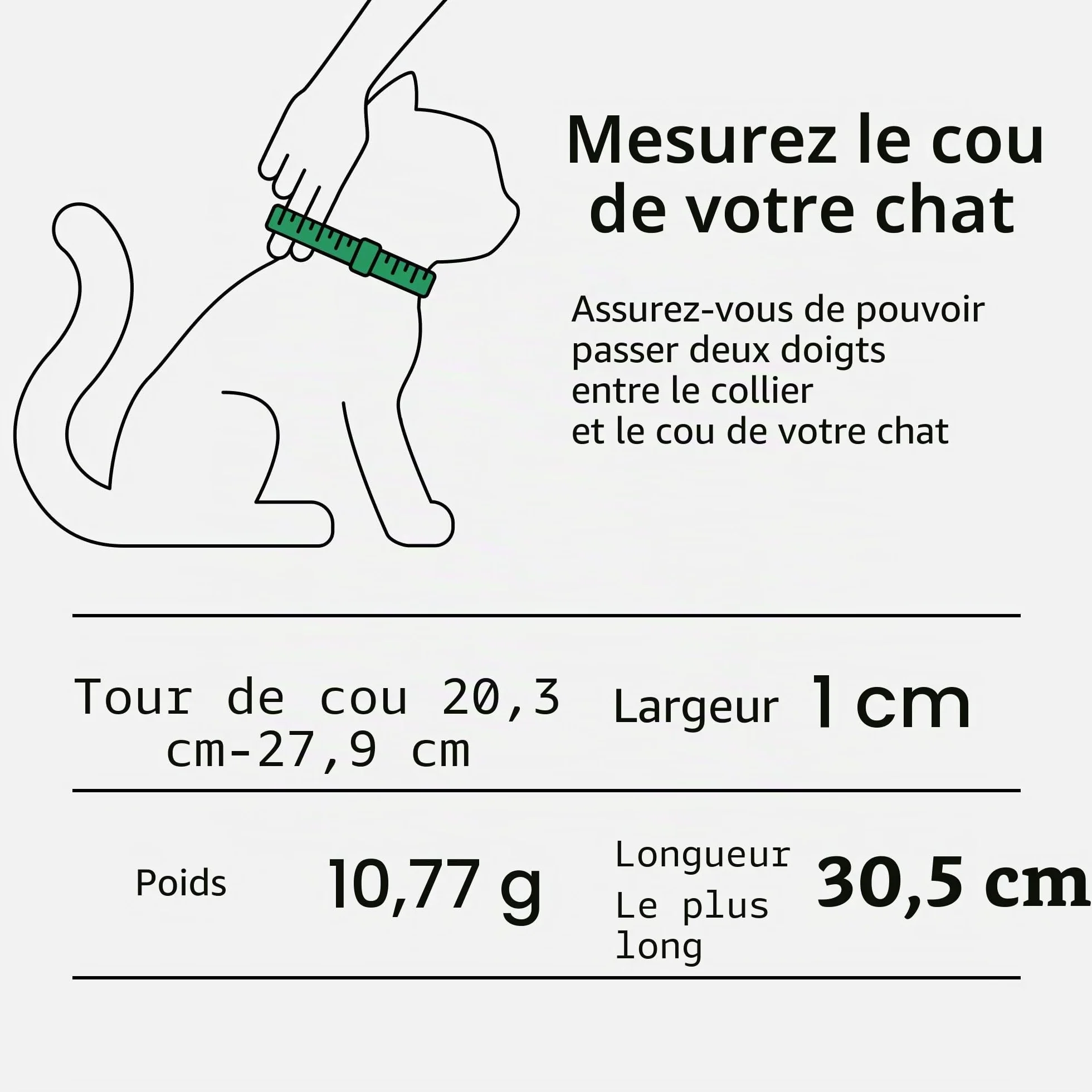 Collier pour Chat en Cuir de Sécurité avec Sangle Elastique, Cloche pour Chaton - Noir, Bleu, Rouge, Orange, Vert Lime (20-28 cm)