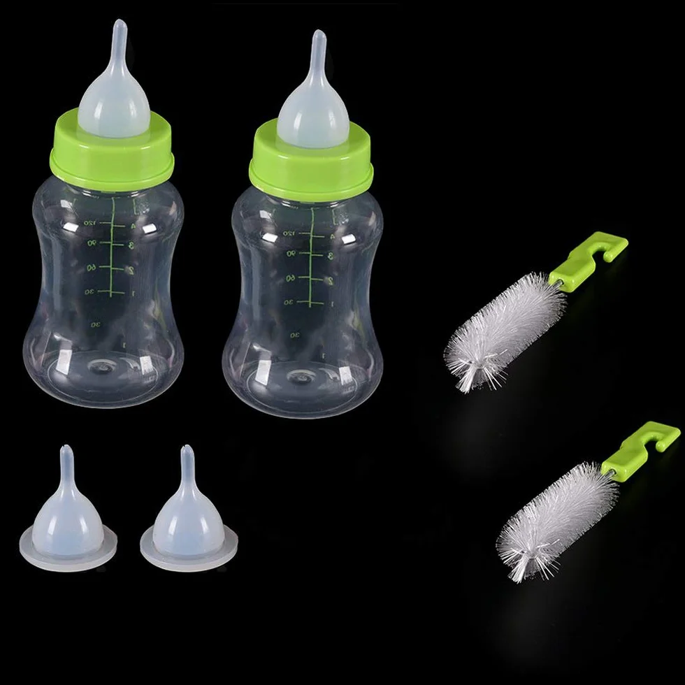 Biberon D'Élevage pour Chien et Chat 150 ML avec Brosse de Nettoyage, Kit Allaitement