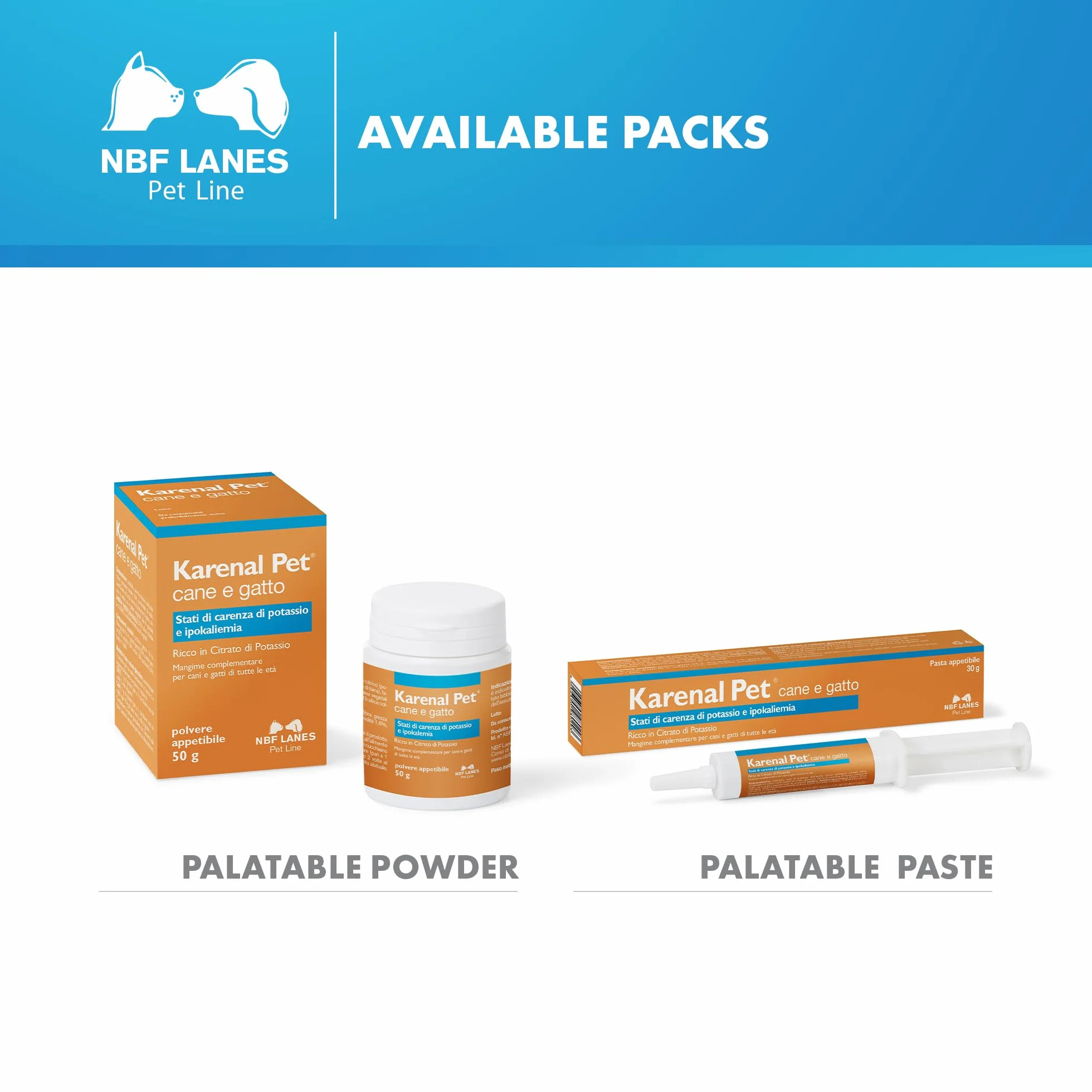 Karenal Pet Chien et Chat Pâtes Appétissantes 30 g pour Carence en Potassium Hypokaliémie