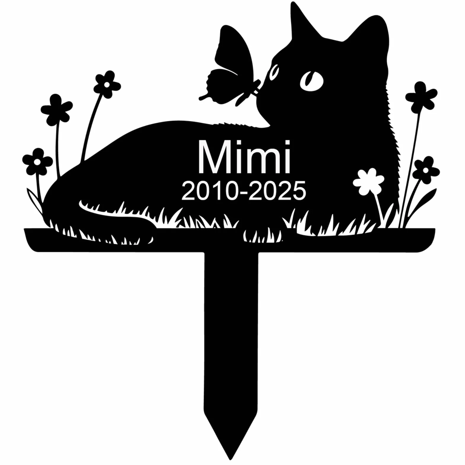 Pierre tombale personnalisée pour Animaux de Compagnie, Plaque commémorative Chat, médaillon funéraire