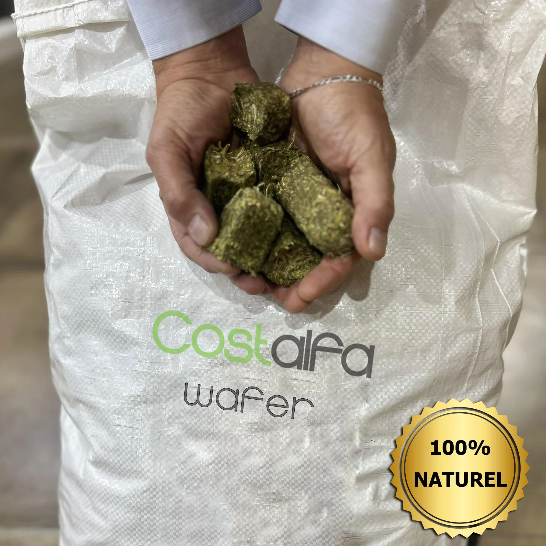 Cubes de Luzerne Wafer 20kg pour Cheval Alimentation Haut-de-Gamme