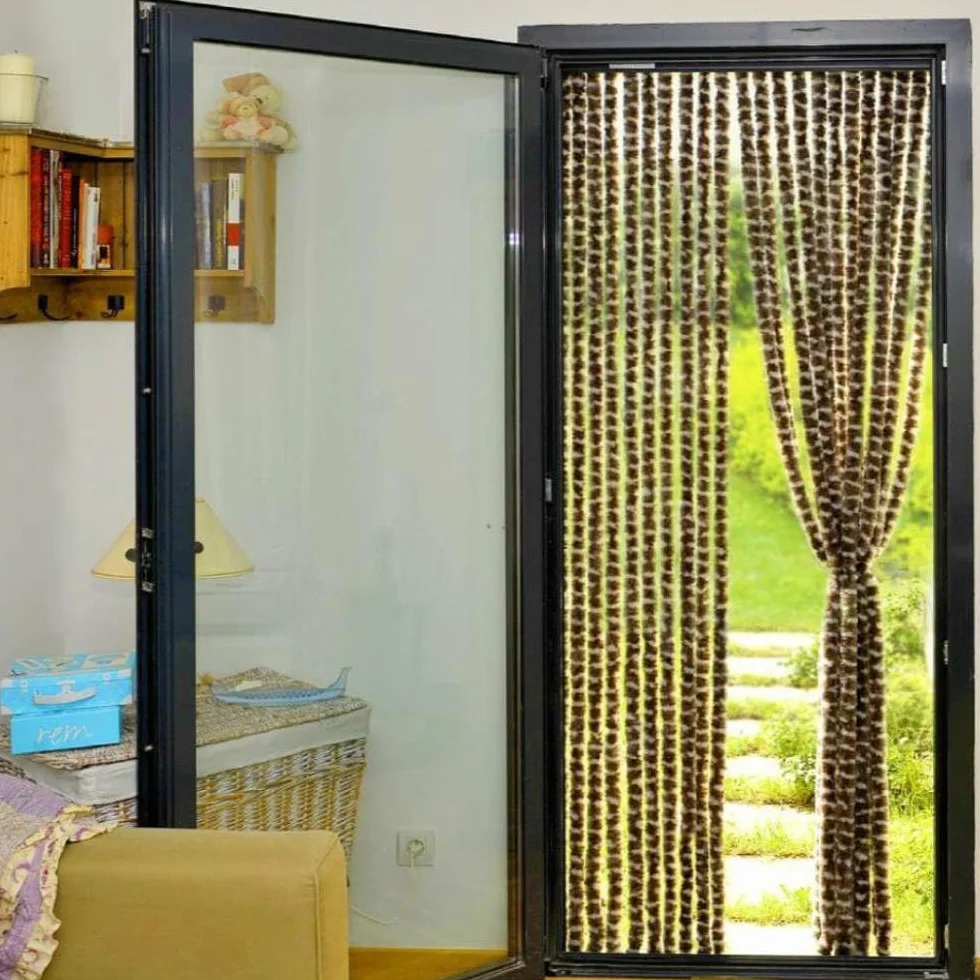 Rideau de porte chenille anti mouche