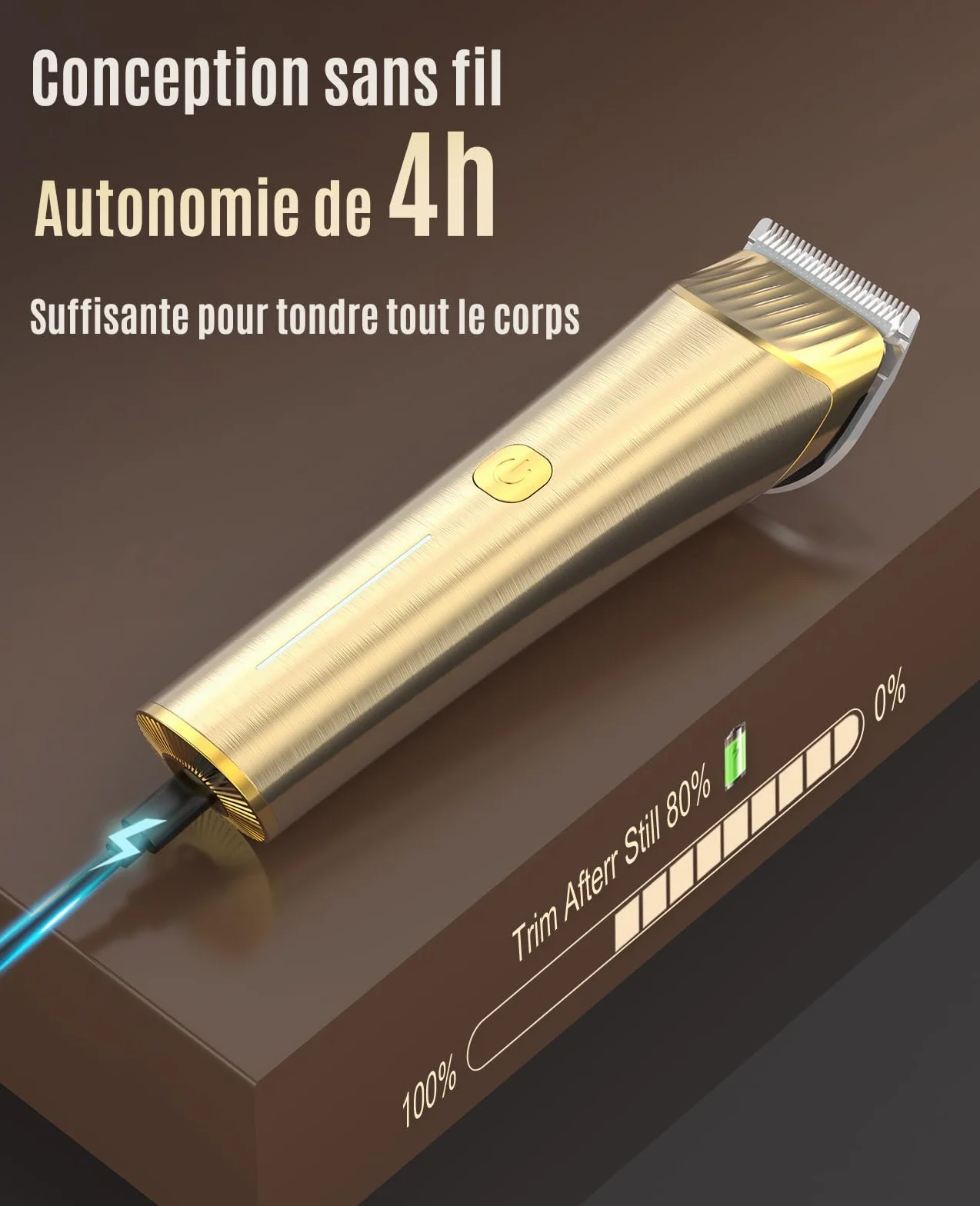 Oneisall Tondeuse Sans Fil pour Chevaux Professionnelle 2 Vitesses Faible Bruit Poils Longs/Épais