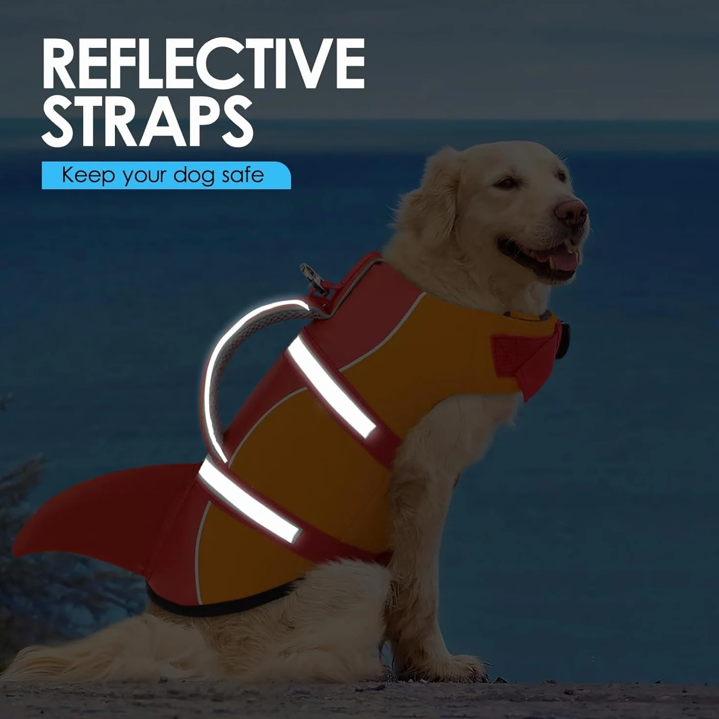 AOFITEE Gilet de Sauvetage Chien Réglable Natation Haute Flottabilité Poignée Réfléchissant Petite Moyenne Grande Taille