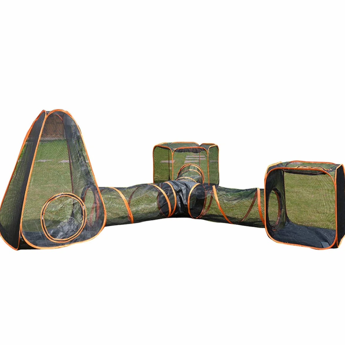 Parc de Jeu Portable pour Chat 4 en 1 avec Tente Pliable