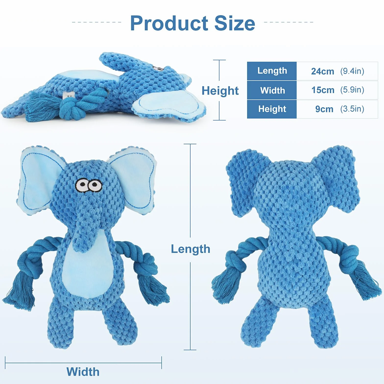 Jouets pour chien couineurs avec papier froissé, peluche à mâcher, corde coton interactif pour chiot petit moyen