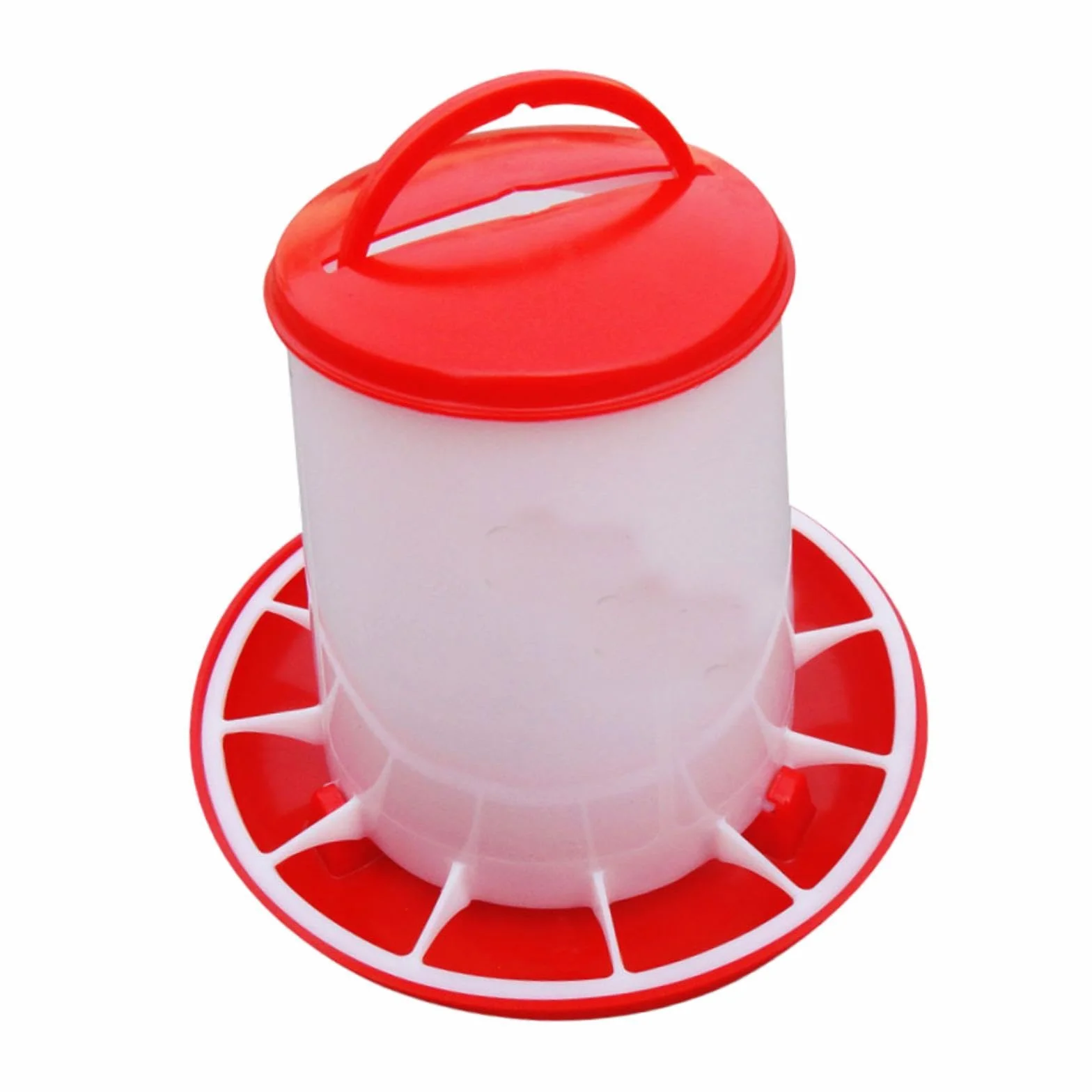 Mangeoire Suspendue pour Basse-Cour 3 kg, Distributeur Nourriture et Eau PP, Seau Alimentation Anti-Bactérienne pour Poules Canards