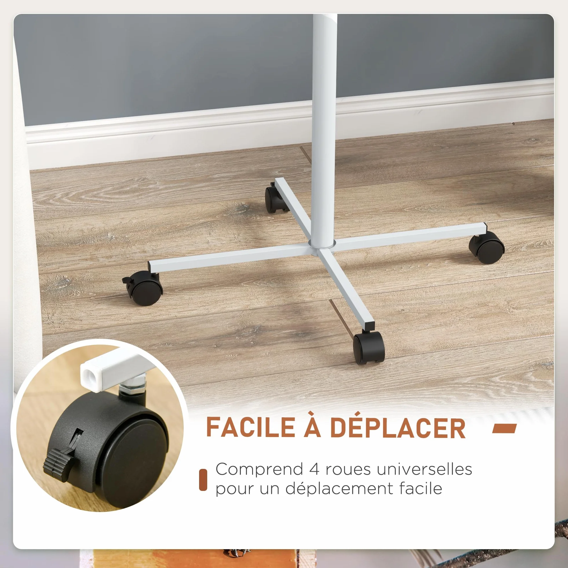 PawHut Mangeoire à Oiseaux sur Pied Acier Inoxydable 2 Bols Amovibles Ø 60 x 138H cm Blanc
