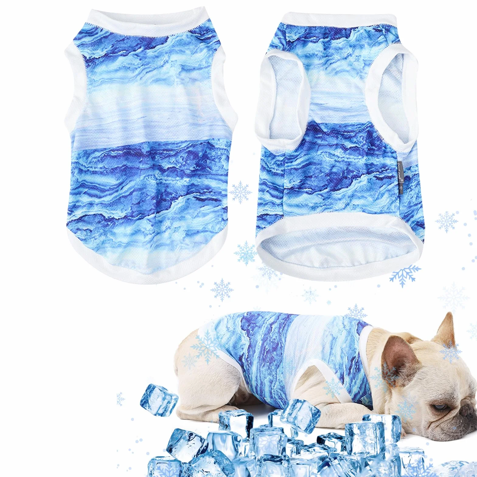 Gilet Rafraîchissant pour Chien, Veste de Refroidissement Respirante Manteau Protection Contre Le Soleil Activités Extérieures