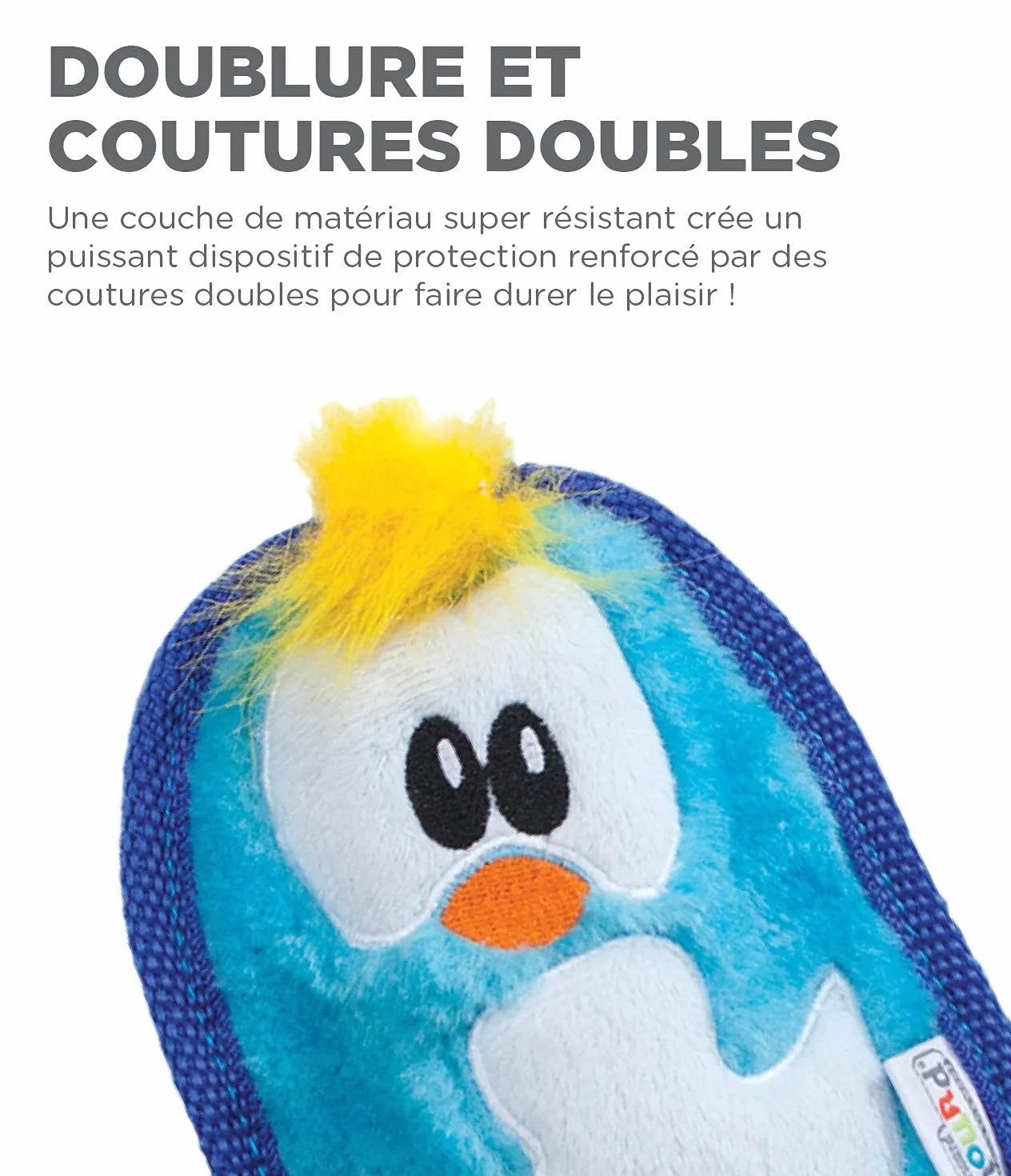 Outward Hound Peluches Invincibles Minis pour Chien Pingouin Bleu XS