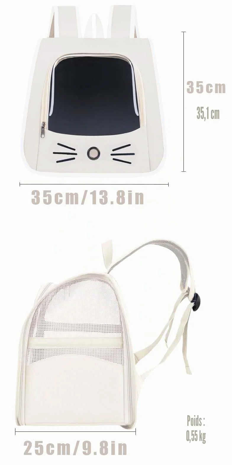 Sac Transport Chat 35×35×25cm Sac à Dos pour Animal Pliable Portable