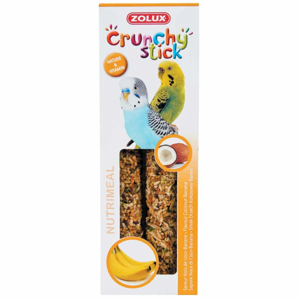 Zolux Crunchy Stick Friandise pour Perruche Noix de Coco/Banane 85 g